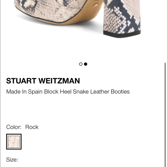 STUART WEITZMAN SNAKE BLOCK BOOTIE - Picture 3 of 9